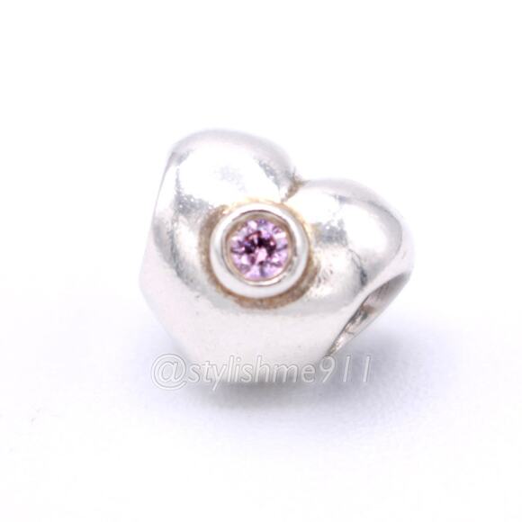 Authentic Pandora Heart with Pink Zirconia Charm - 790134PCZ - Picture 9 of 11